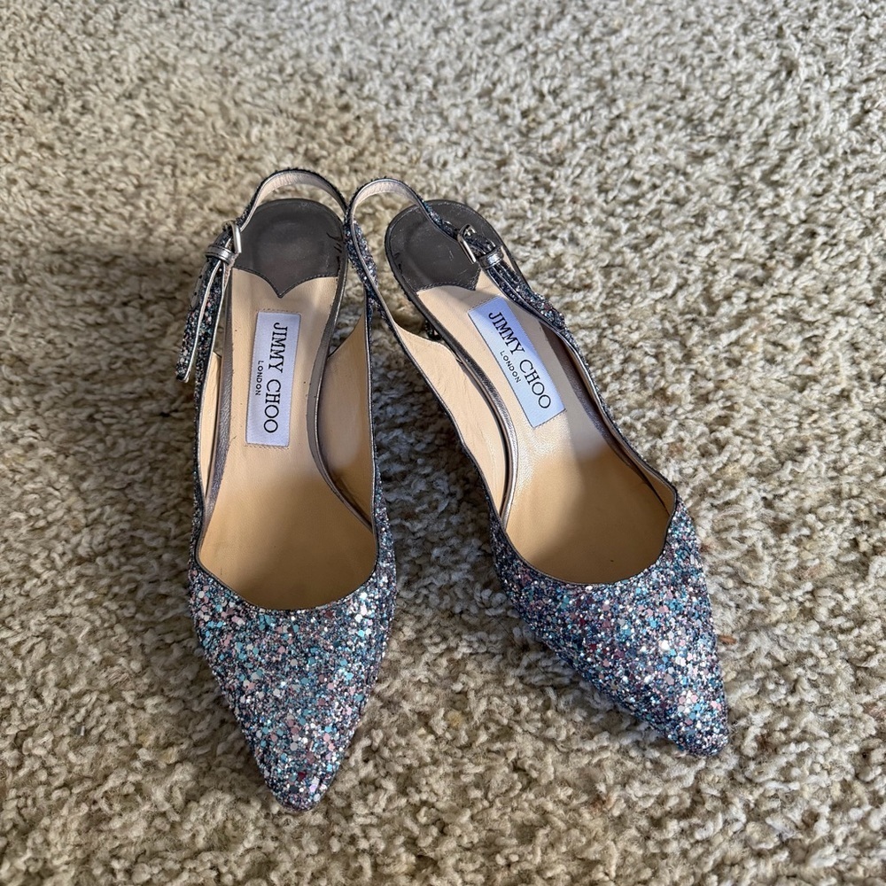 Jimmy Choo Glitter slimback pumps - Picture 2 of 6